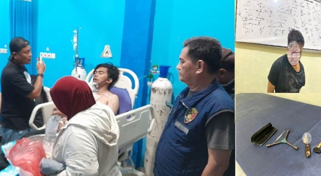 Pencuri Motor di Martapura Tusuk Dua Warga, Dihajar Massa hingga Babak Belur