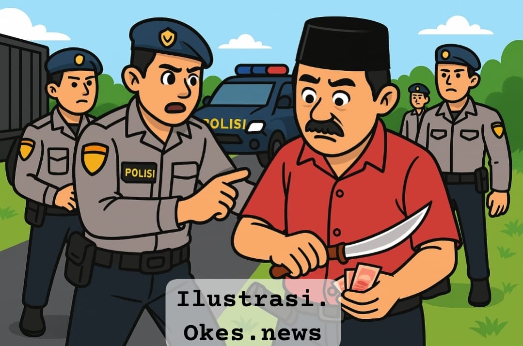 Pria di OKU Diamankan Polisi, Uang Rp2000 dan Sajam jadi Bukti Dugaan Pungli Supir Batubara