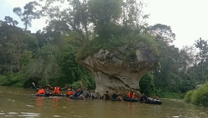 Desa Wisata Padang Bindu Survey Jalur Arung Jeram, Finishnya Batu Putri 