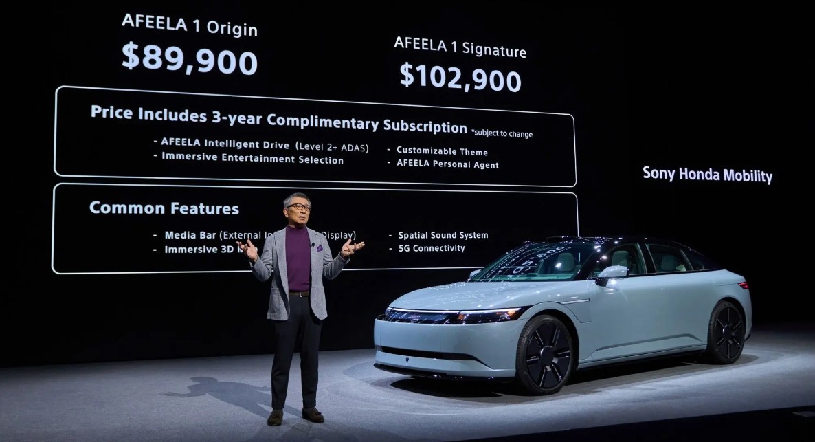 Afeela 1 Mobil Listrik Kolaborasi Sony dan Honda Resmi Debut di CES 2025