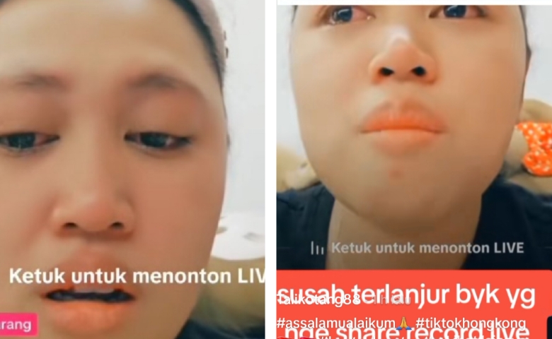 Video Wanita Lupa Matiin Live Streaming Tiktok Dikamar Mandi Mbak Bakul viral, Menangis Minta Jangan Disebarin