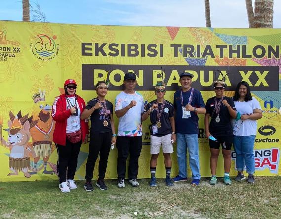 Sumsel Raih 2 Perak dan 1 Perunggu pada Cabor Triathlon PON XX Papua