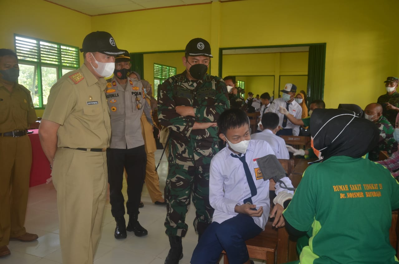 Disdik OKU Dan Kodim 0403 OKU Gelar Serbuan Vaksin Untuk Pelajar