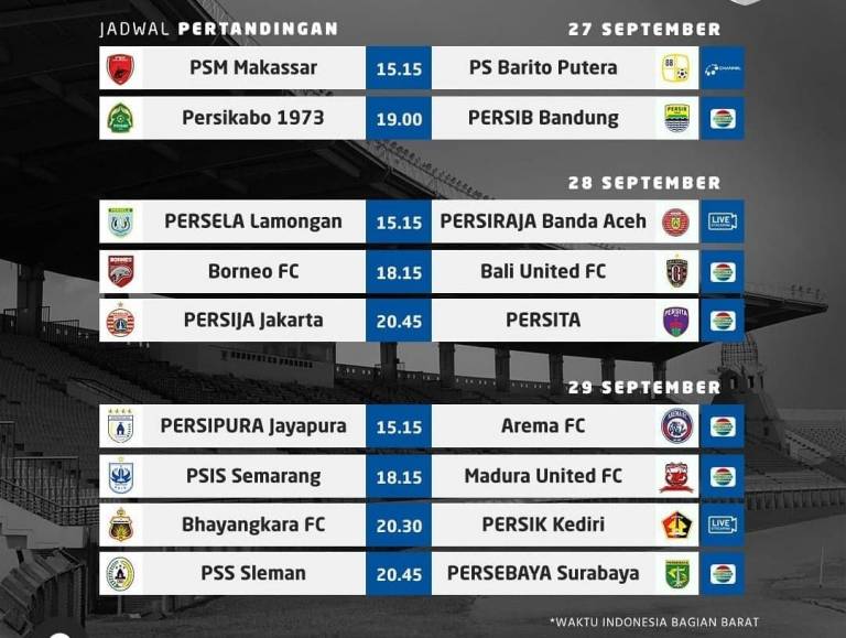 Jadwal Liga 1 Pekan Kelima: PSM Makassar dan Persib Bandung Berlaga Sore Ini