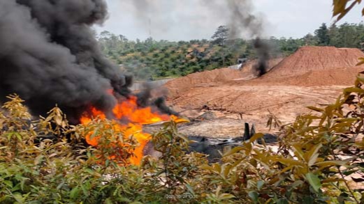 Knalpot Motor Jadi Pemicu Sumur Minyak Ilegal Meledak