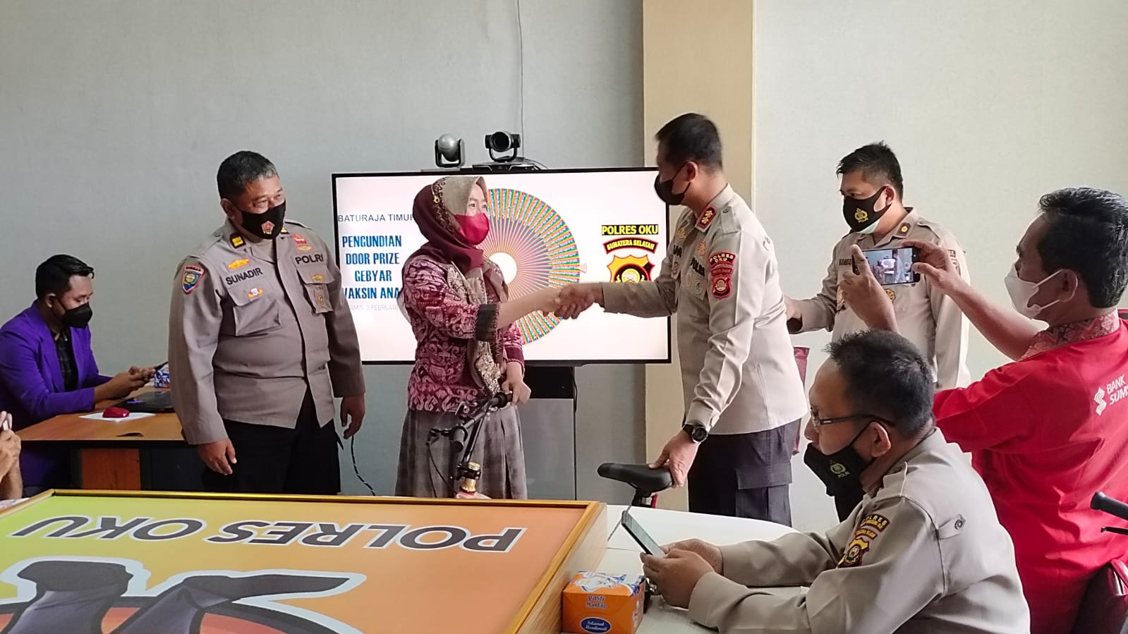 Apresiasi Capaian Vaksin Anak, Polres OKU Undi Doorprize