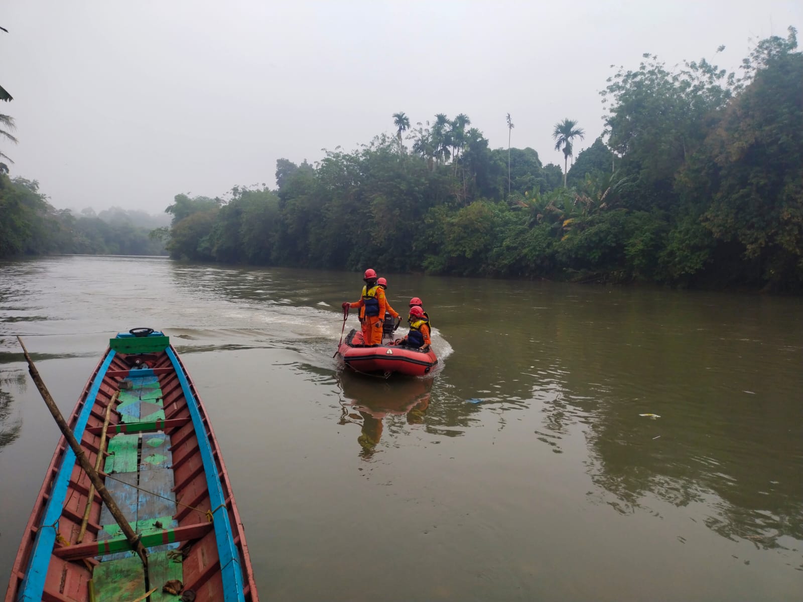 Pagi Buta, BPBD OKU Lanjutkan Pencarian