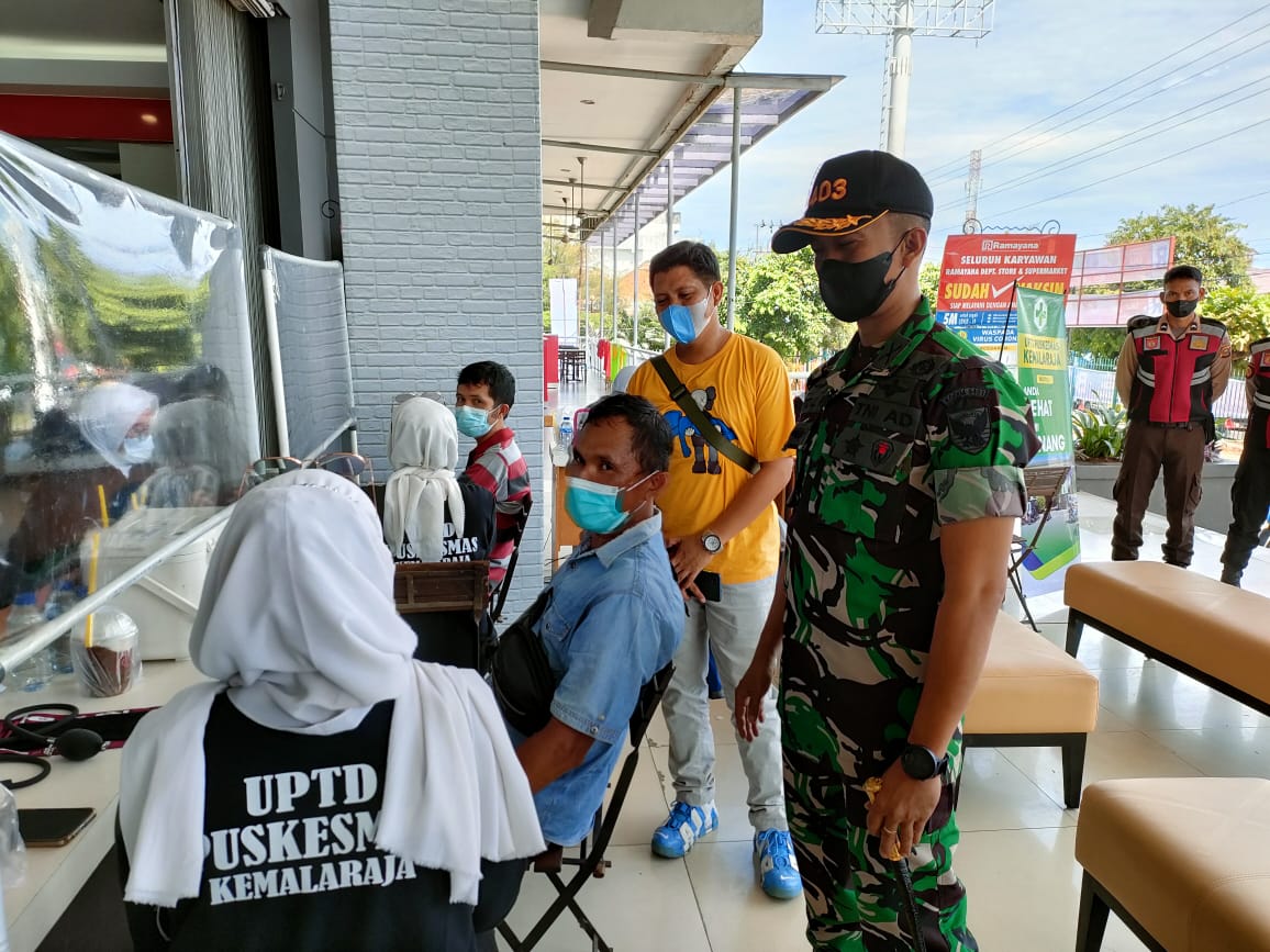 Dandim Tinjau Serbuan Vaksin Baru Jenis Covovax