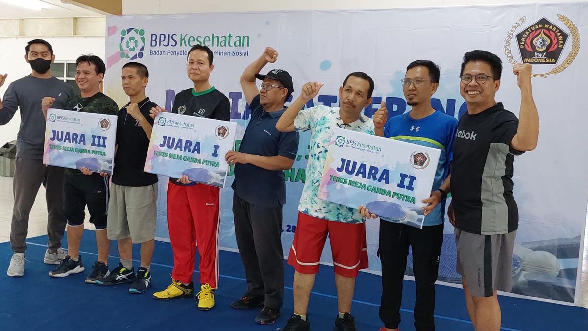 BPJS Kesehatan-PWI Sumsel Gelar Turnamen Tenis Meja