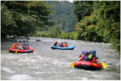 WISATA AIR ARUNG JERAM ALIRAN SUNGAI OGAN BANYAK DIMINATI