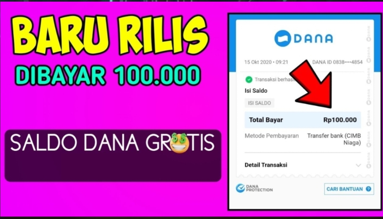 SALDO DANA Gratis Cukup Daftar Aplikasi Langsung dapat Rp 100.000