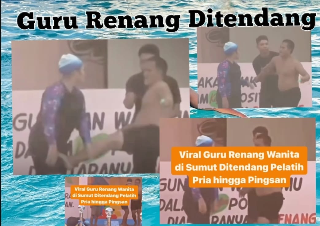 Viral Warganet Geram, Pelatih Pria Ini Tendang Alat Vital Bu Guru Renang 