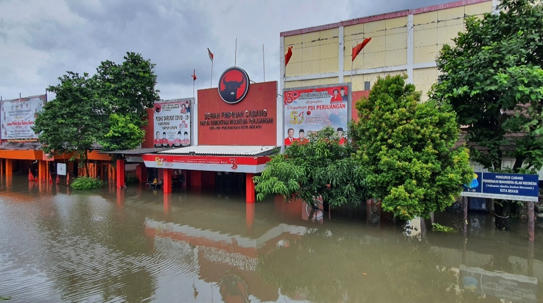 Sejak 23 Februari 2023, Kantor DPC PDI Perjuangan Terendam Banjir
