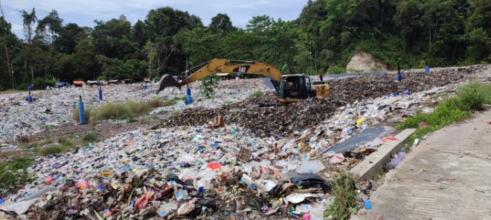 TPA Desa Pelawi Terima 50 Ton Lebih Kiriman Sampah Perhari