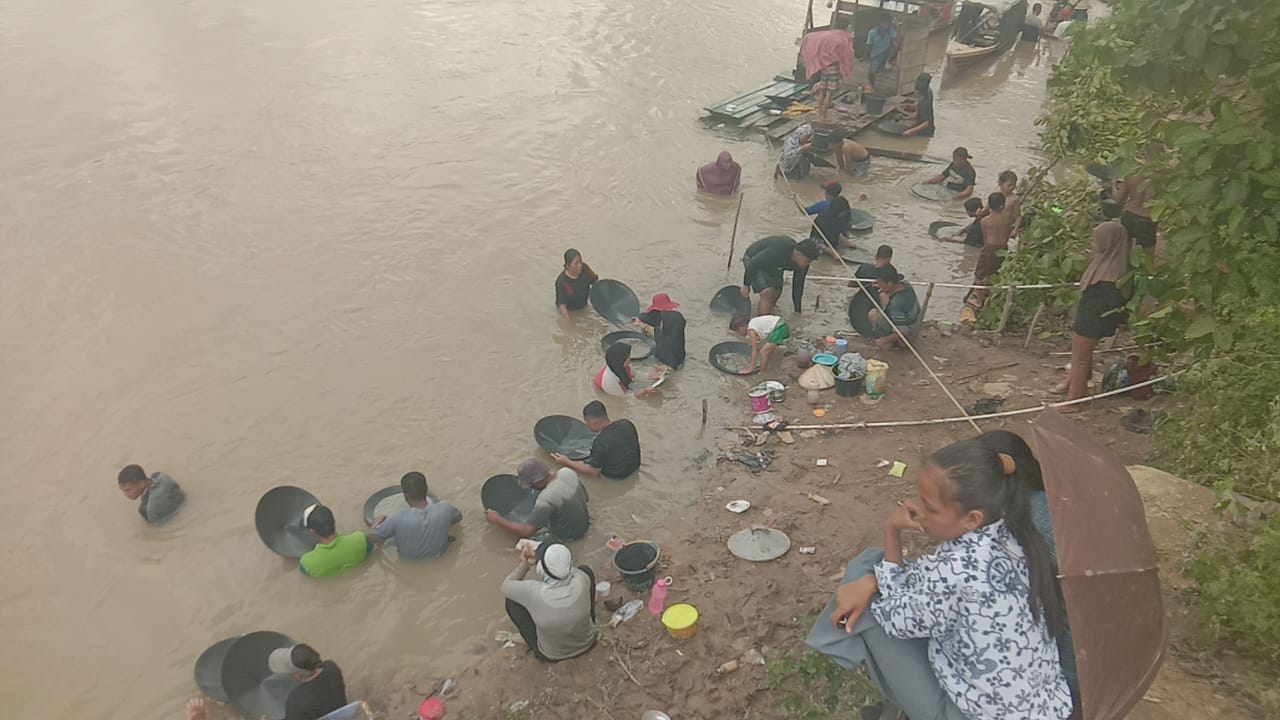 Warga Mendulang Emas di Sungai Rupit, 3 Hari Hasilkan Jutaan Rupiah