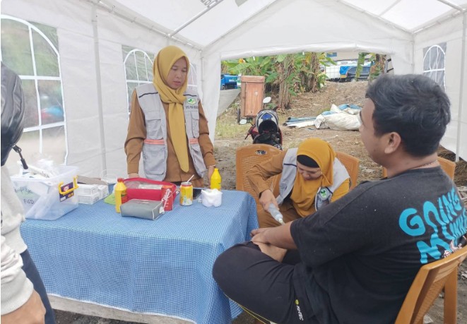 Puskesmas Muaradua Periksa Kesehatan Korban Kebakaran
