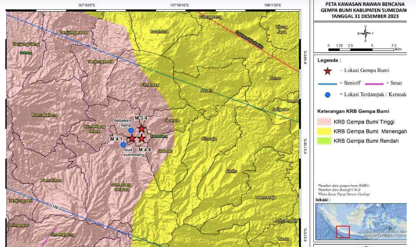Inilah Analisa Badan Geologi terhadap Gempa Berkekuatan M 4,8 yang Mengguncang Sumedang, Layak Anda Ketahui