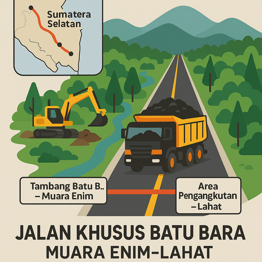 Janjikan Jalan Khusus Batu Bara Muara Enim–Lahat Segera Dibangun