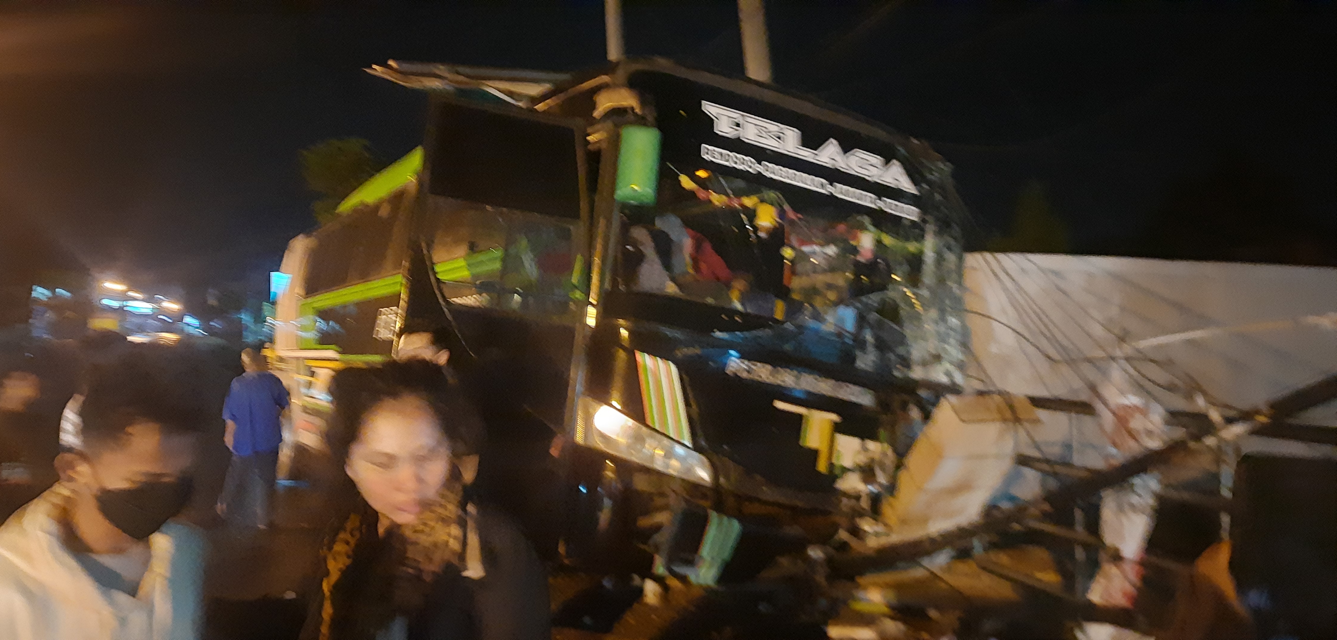 Kecelakaan Tunggal Bus AKP Telaga di Baturaja, Tabrak Tiang dan Pagar,  Begini Kronologisnya
