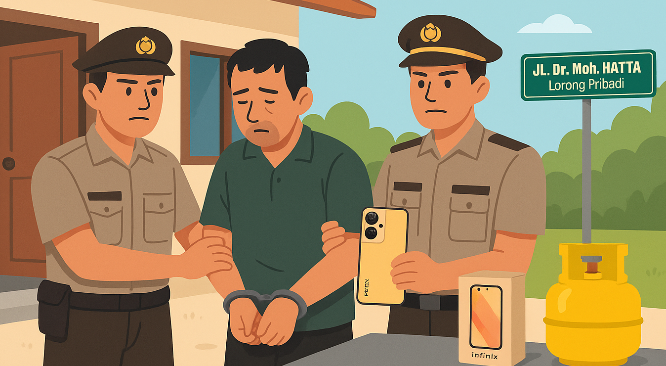 Bobol Kontrakan di Pagi Hari, Pencuri Gas dan HP Diringkus Polisi