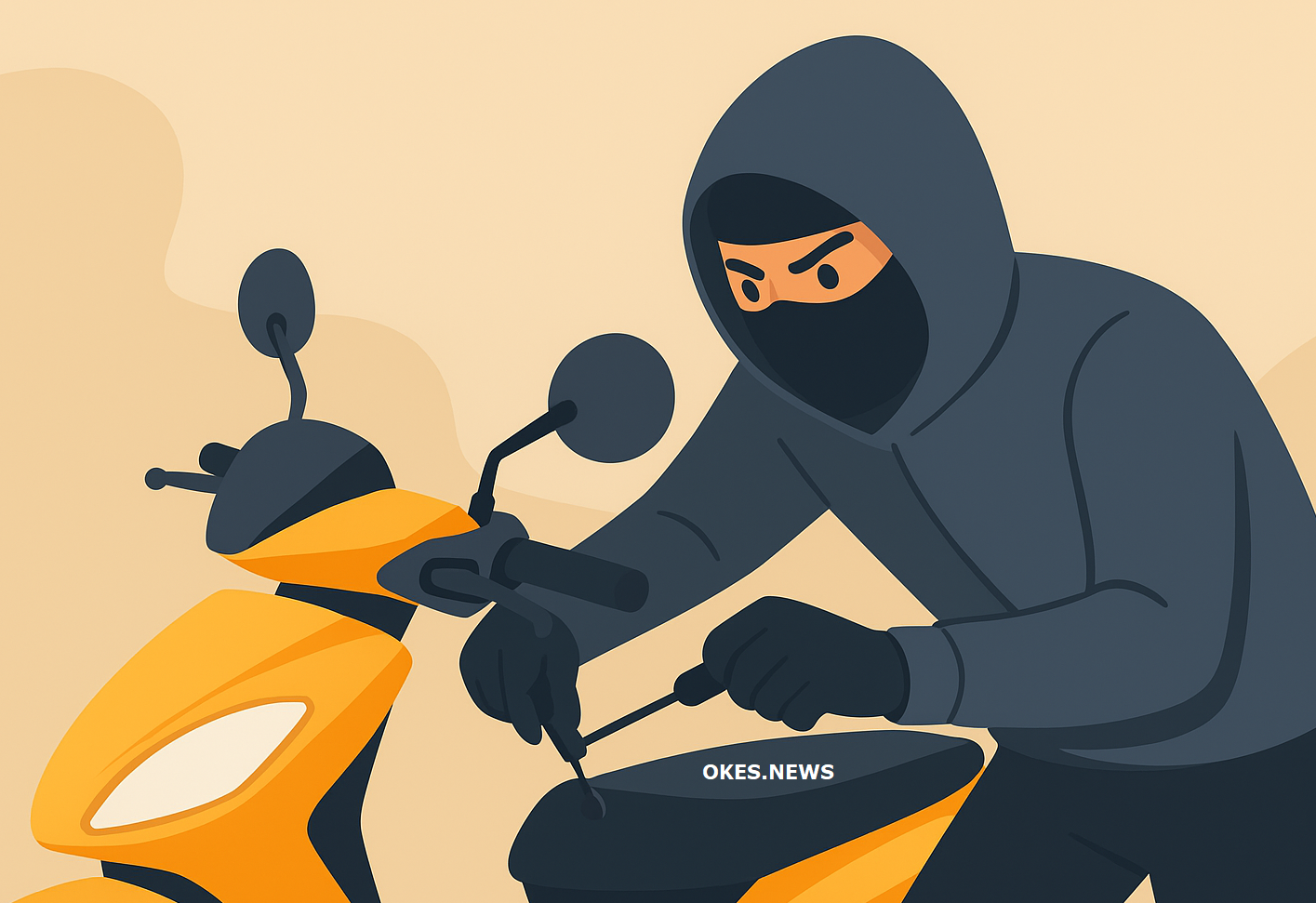 Kasus Curanmor di OKU Kian Marak, Hitungan Detik, Pelaku Gasak Motor Korban!