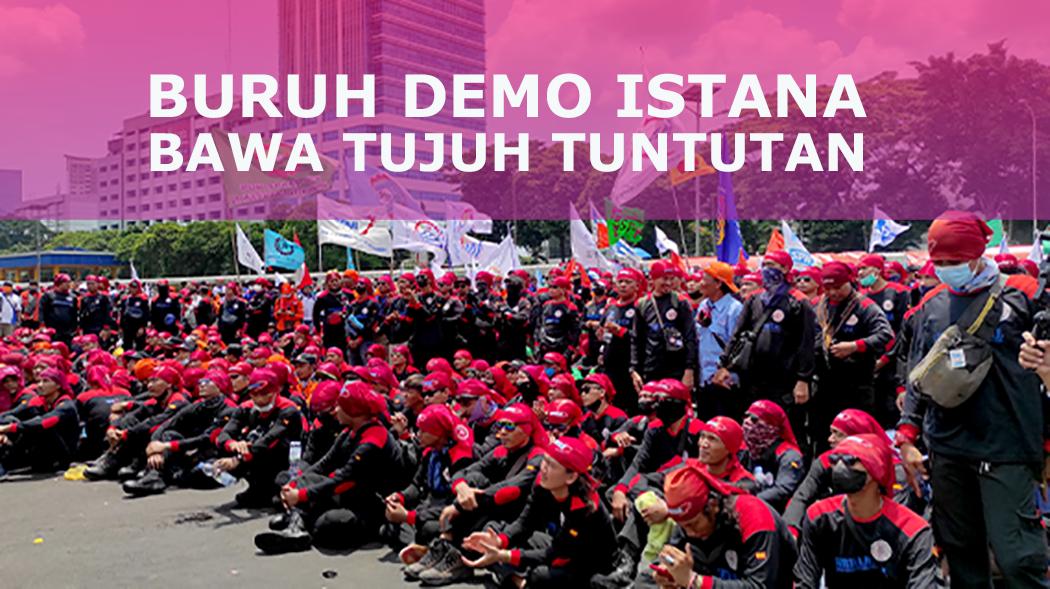 Stop PHK ! Ribuan Buruh Demo Serbu Istana dan Kemendag, Ini Tuntutannya Bikin Jasa Kurir Asing Kelabakan