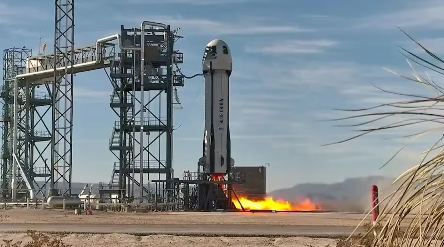 Blue Origin Berhasil Uji Coba Gravitasi Bulan di Texas