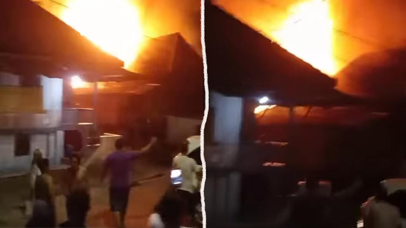 BREAKING NEWS: Kebakaran di OKU Lahap 2 Rumah Panggung, Tidak Ada Korban Jiwa