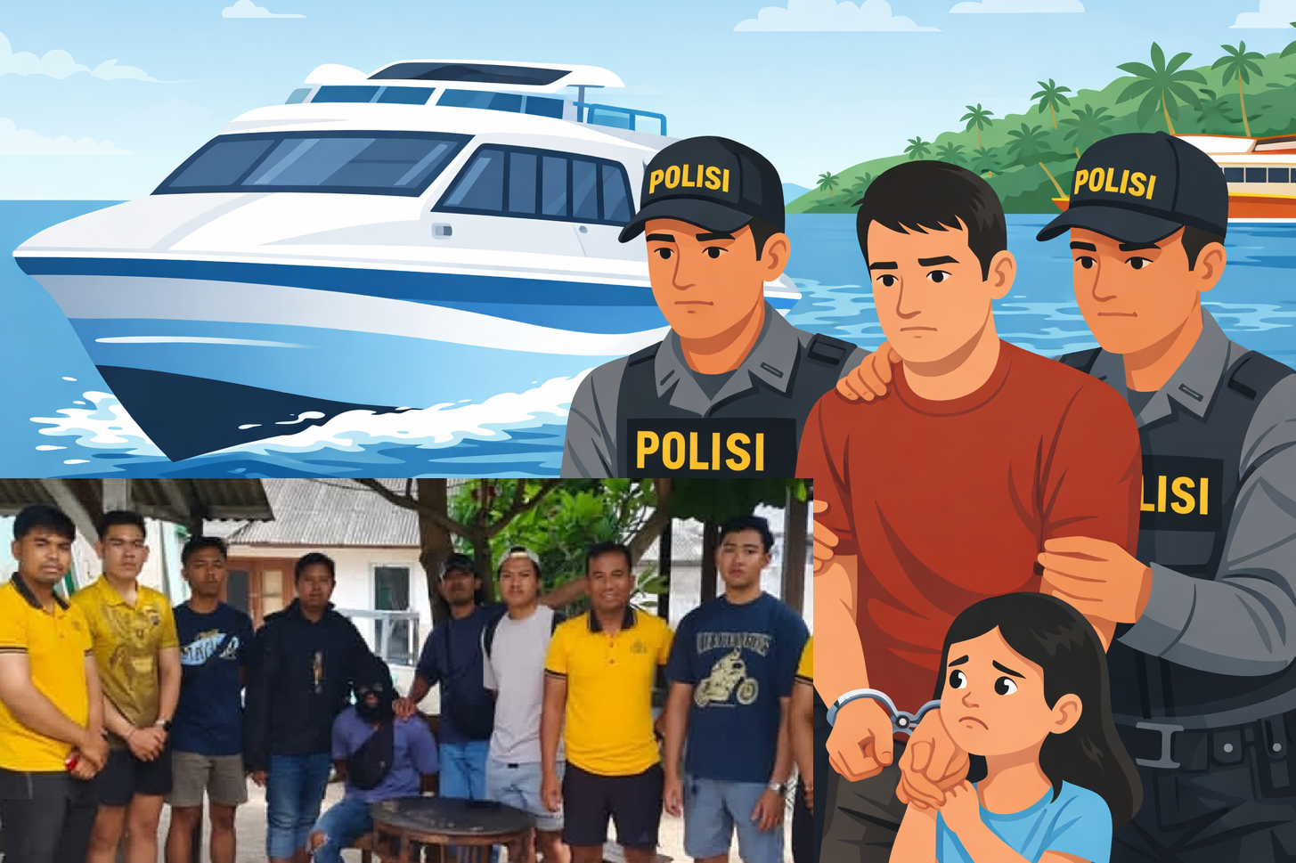 Terduga Kasus Penculik Anak di Batumarta OKU Dibekuk Hendak Kabur ke Bali