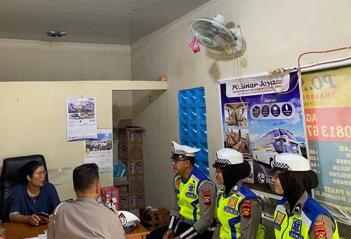 Imbau Sopir dan Penumpang Bus  di OKU saat libur nataru soal keselamatan