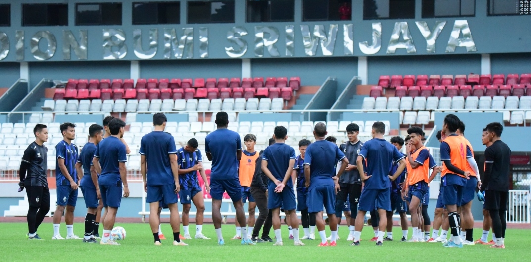 Sriwijaya FC Jalani Latihan di Stadion Bumi Sriwijaya Sebagai Persiapan Hadapi Liga 2