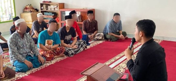 Warga Binaan Lapas Kelas IIB Muaradua Ikuti Bimbingan Kerohanian Rutin
