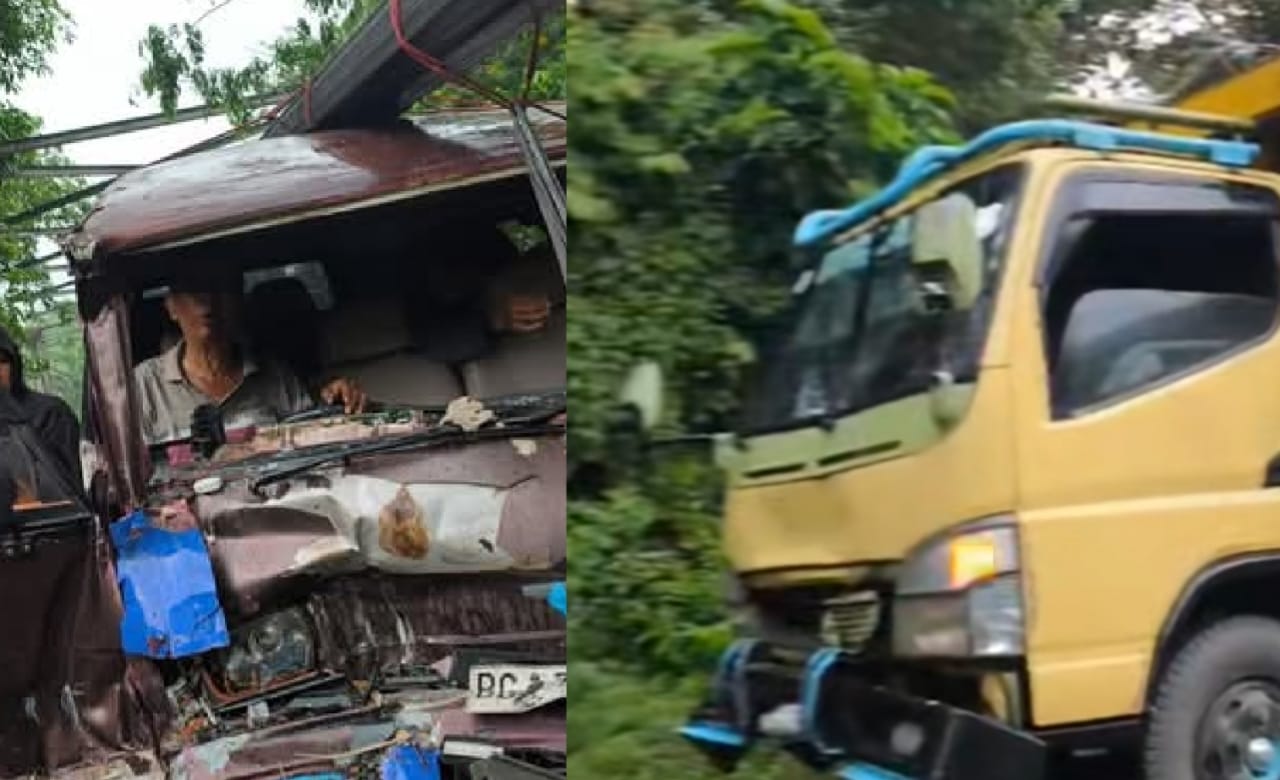 Kecelakaan di OKU L300 vs Truk Diesel, Sopir Terjepit 