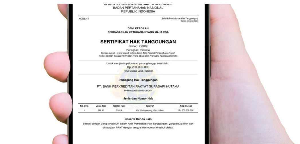 Ini Penjelasan Soal HT dan Roya Elektronik bagi Debitur Perorangan