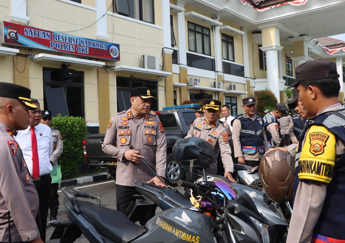 Kapolres OKU Turun Langsung Cek Kendaraan Dinas, Antisipasi Karhutla dan Respons Bencana