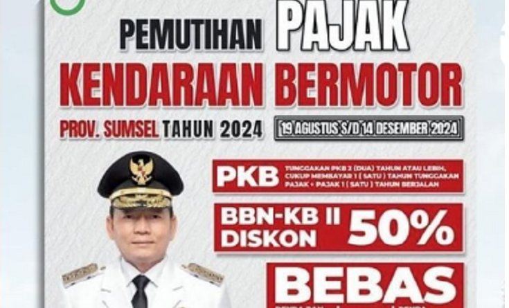 Bebas Denda Pajak SWDKLLJ dan Progresif, Diskon Biaya Balik Nama Kendaraan di OKU Berakhir Desember 2024