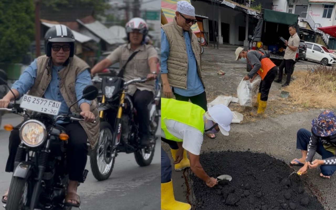 Bupati OKU Tancap Gas Tinjau Perbaikan Jalan Berlubang Demi Kenyamanan Warga