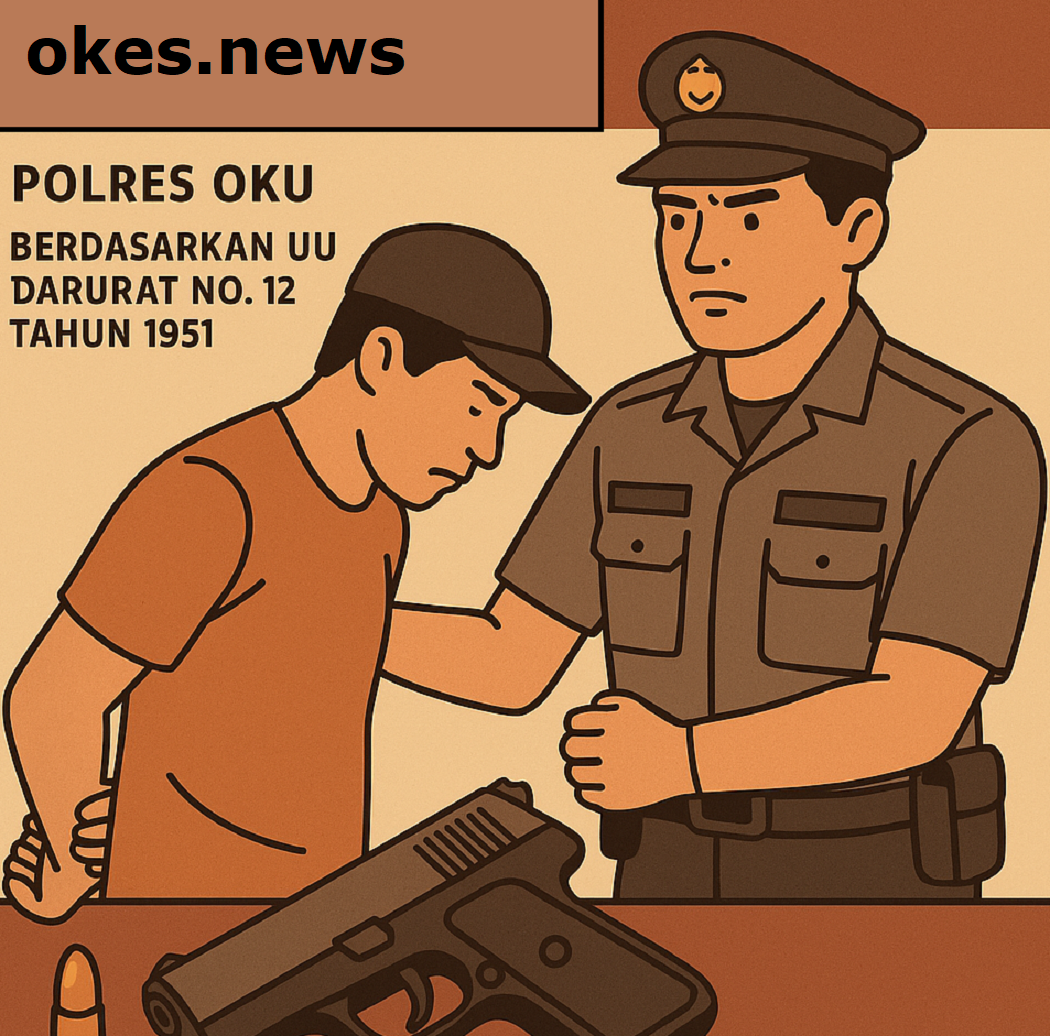 Polres OKU Bekuk Pria Simpan Senpi Ilegal di Tanjung Kemala