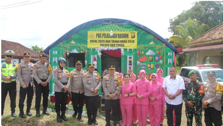 Jaga Keamanan Natal dan Tahun Baru, Kapolres OKU Timur Pantau Pos Pengamanan