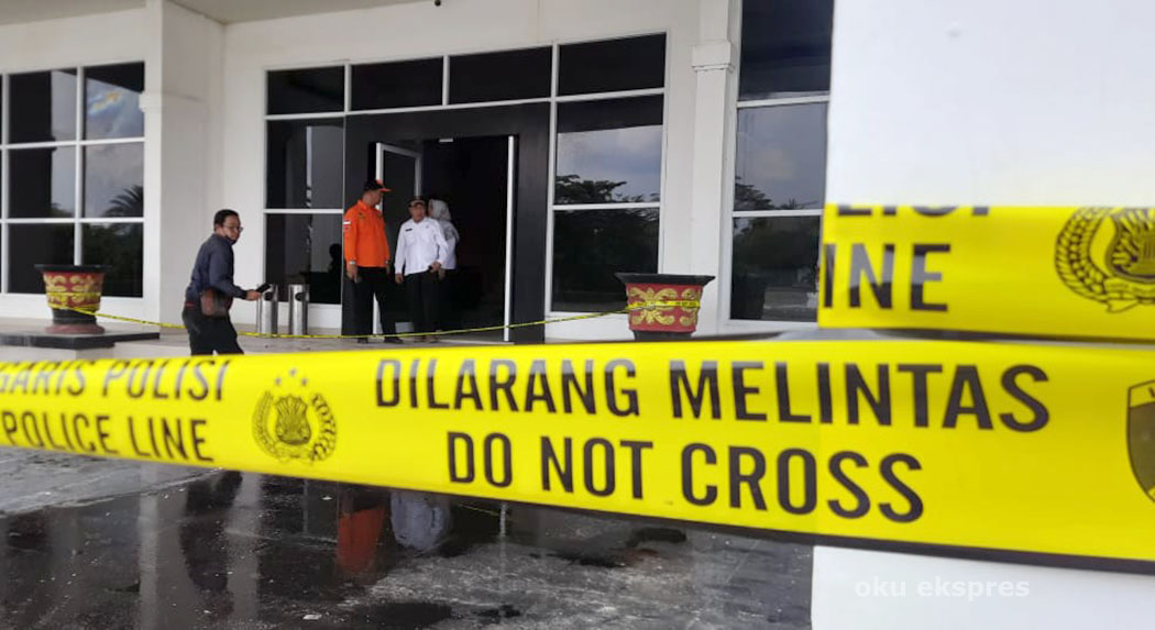 Labfor Polda Sumsel Selidiki Asal Muasal Terbakarnya Kantor Bupati OKU, Ini Hasilnya