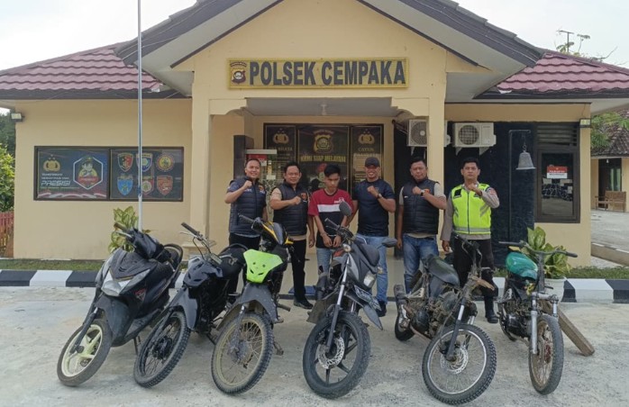 Polsek Cempaka Bongkar Sindikat Curanmor, Enam Motor Berhasil Diamankan