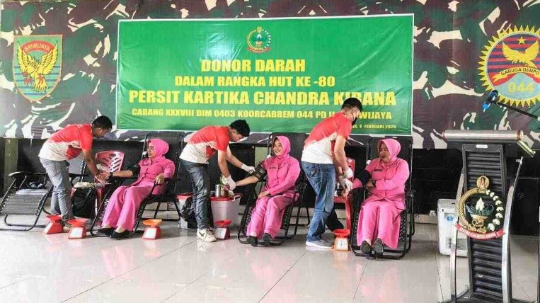 HUT Persit ke-80, Gelar Donor Darah Massal Bantu Stok PMI