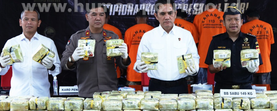 Enam Tersangka  Pengedar 149 Kilogram Sabu Jaringan Malaysia-Aceh  Ditangkap, 1 Tersangka Dipelor