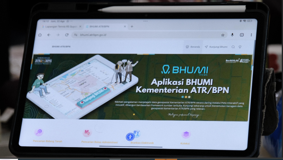 Akses Peta Pertanahan Melalui Bhumi Terbuka untuk Publik