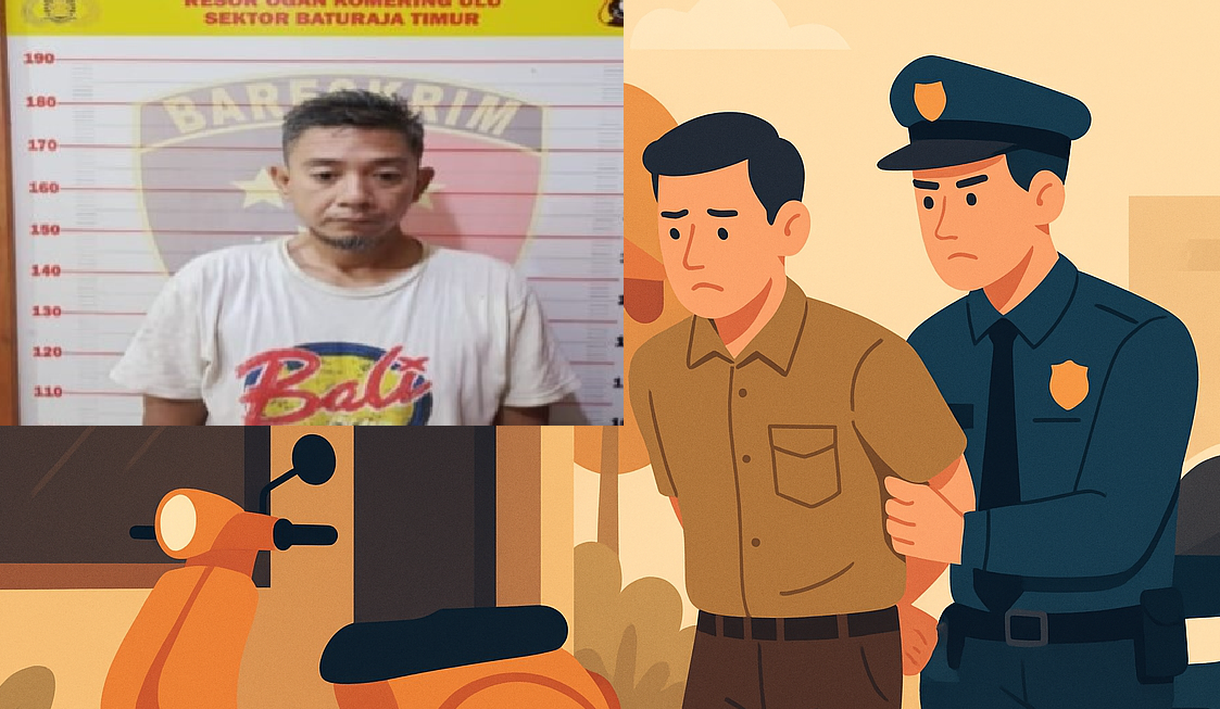 Gadaikan Motor Kenalan, Oknum PNS di OKU Terjerat Kasus Penggelapan, Nih Tampangnya