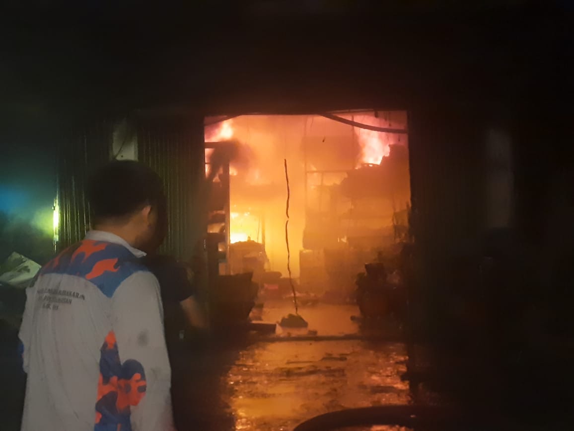 KEBAKARAN di OKU, Ruko Servis Barang Elektronik Hangus Dilalap Api, Begini Kronologinya