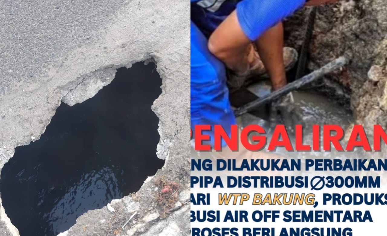Pipa Bocor, Produksi Air PDAM Tirta Raja Terhenti Sementara, ini Wilayah Terdampak