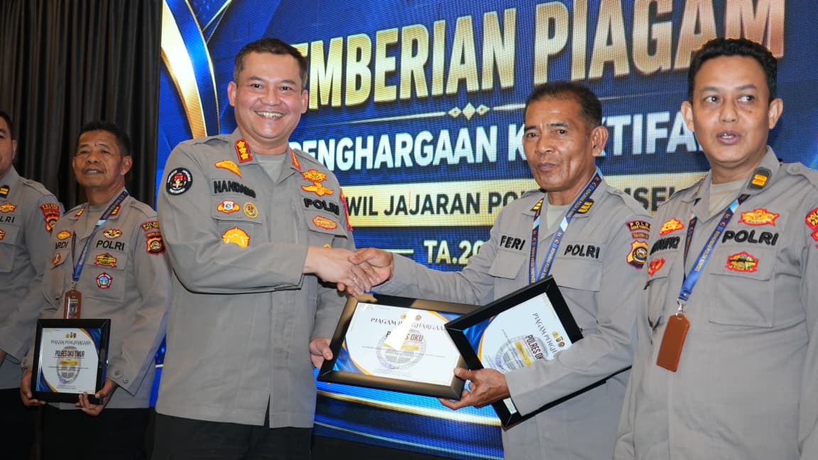 Polres OKU Borong Dua Penghargaan Humas Polda Sumsel