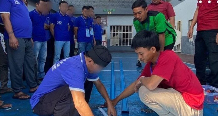 Warga Binaan Lapas Muaradua Dibekali Pelatihan Baja Ringan