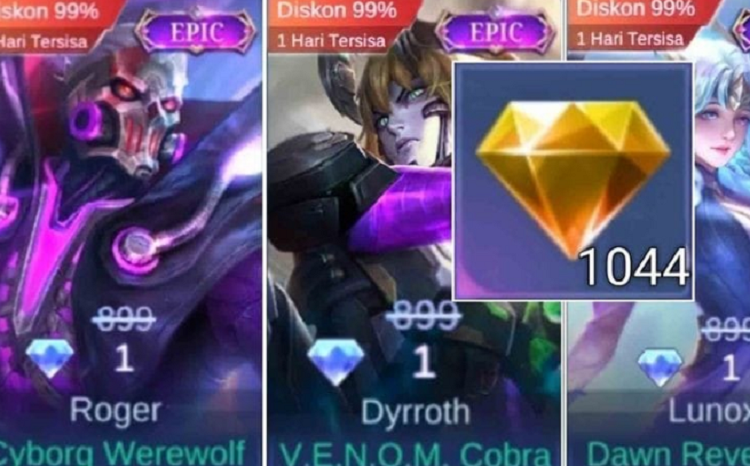 Cara Dapatkan Skin Epic Dengan 1 Diamond Biru di Promo Diamond Kuning